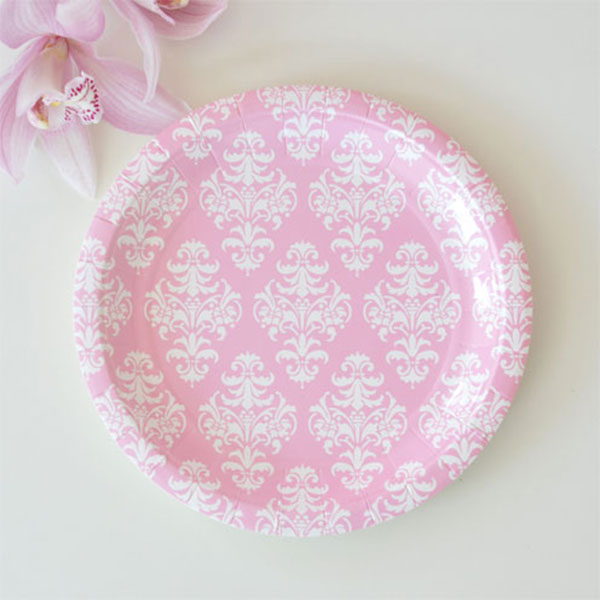 damask paper plates